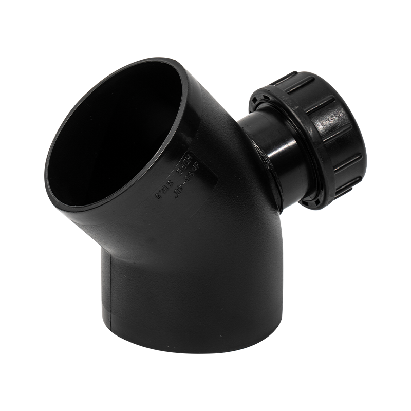 45° elbow with inspection port
