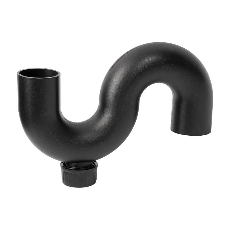 PE pipe fittings S bend belt with inspection port