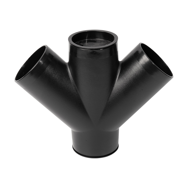 PE hot melt pipe fittings Oblique four-way