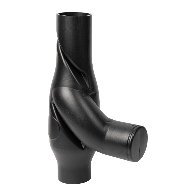PE hot melt pipe fittings Swirl device