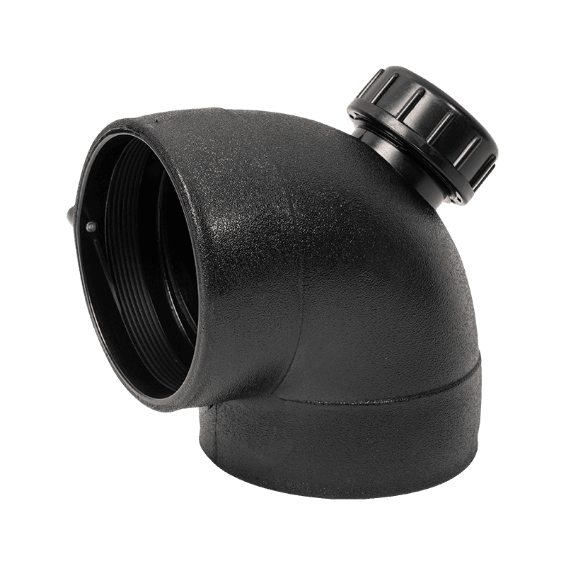 Electric fusion 90° elbow with inspection port